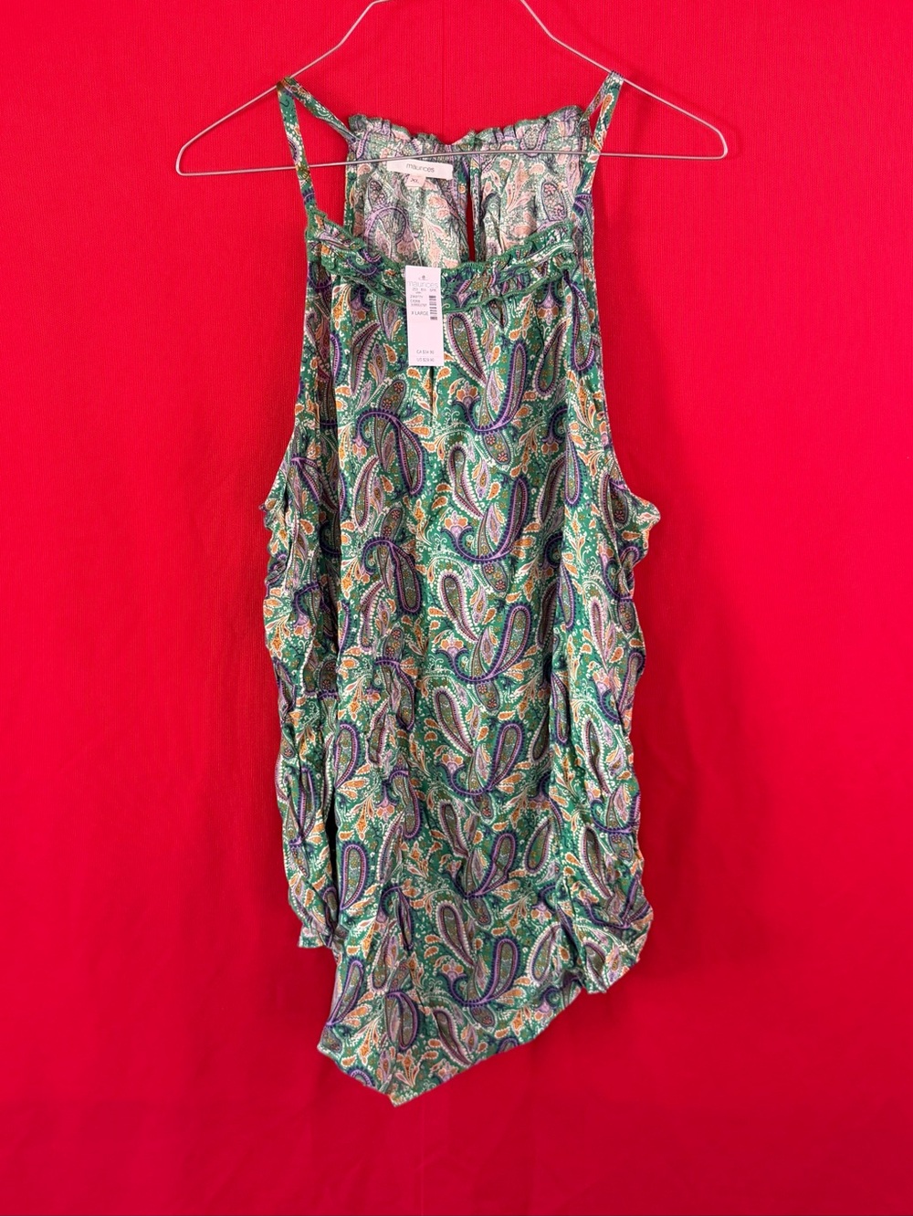 Maurices GreenPaisley Print Tank Top